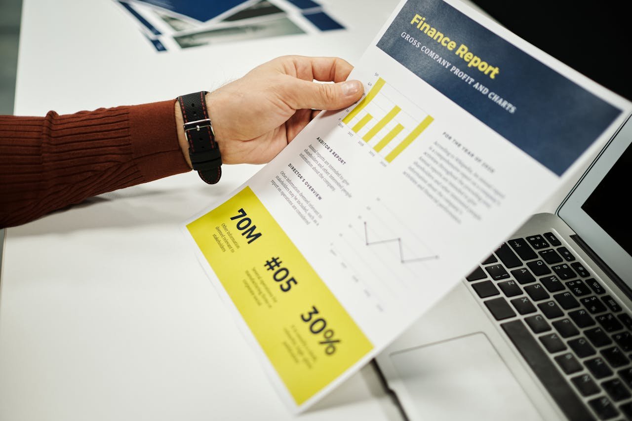 Nonprofit annual report showing revenue breakdown and financial performance data