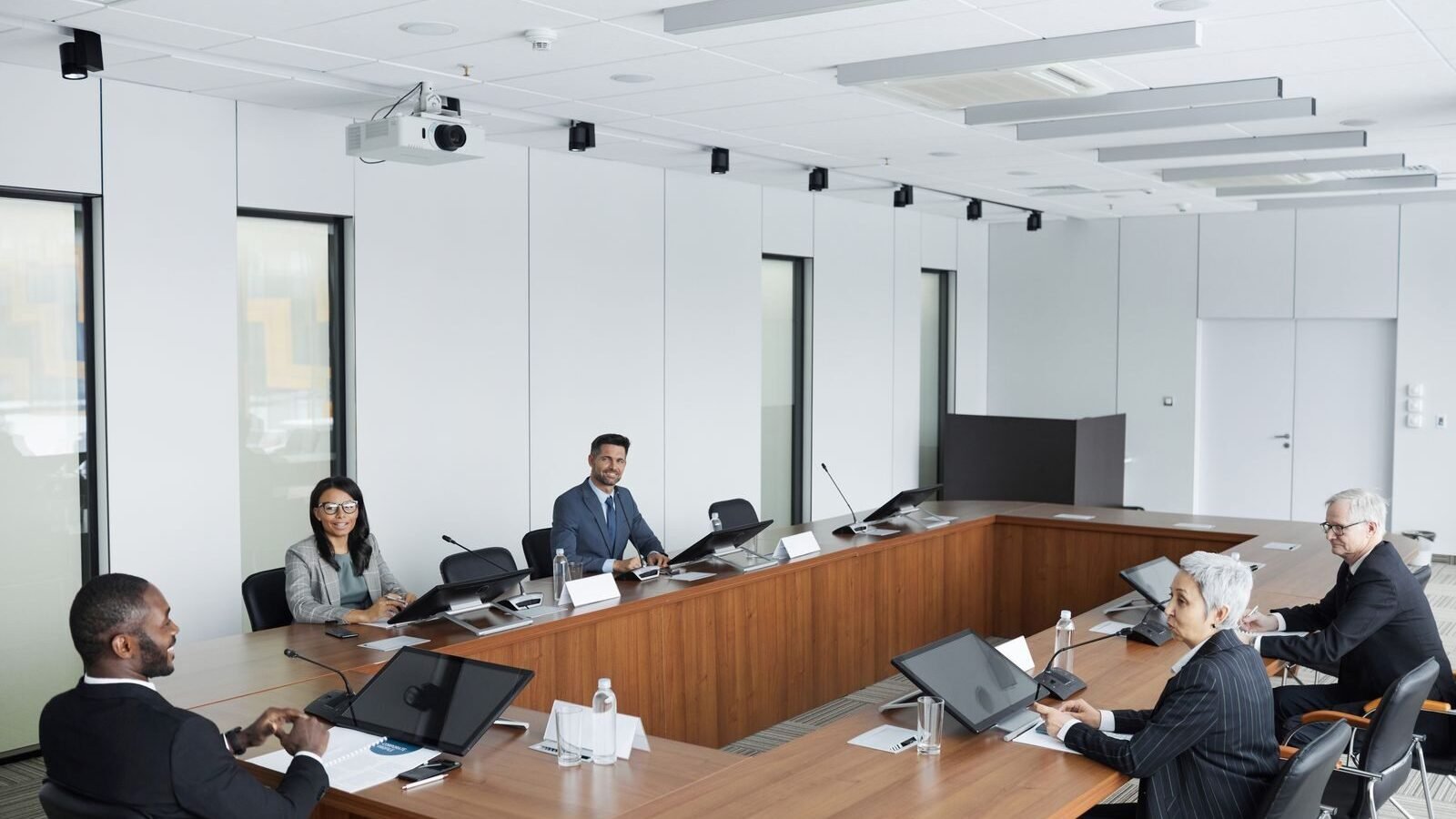Nonprofit board of directors meeting around a conference table